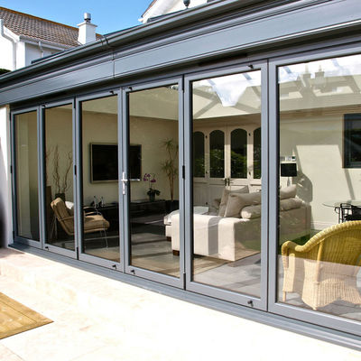 스윙 앤 슬라이드 유리 문 창문 홈 프레임 없는 유리 접기 문 소리 격리 3mm-12mm 온화 유리 문 크기로 잘라