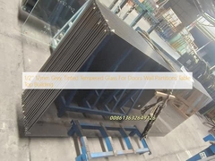 1/2' 12mm 회색 텐더 된 유리 문 벽 벽벽 벽벽 테이블 윗 건물